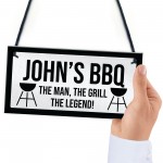 BBQ Sign For Outdoor Personalised Funny Garden Sign Gift For Men