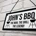 BBQ Sign For Outdoor Personalised Funny Garden Sign Gift For Men