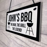 BBQ Sign For Outdoor Personalised Funny Garden Sign Gift For Men