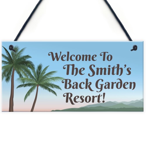 Garden Sign For Outdoor Funny Back Garden Resort Sign Lockdown Garden Sign For Outdoor Funny Back Garden Resort Sign Lockdown