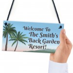 Garden Sign For Outdoor Funny Back Garden Resort Sign Lockdown Garden Sign For Outdoor Funny Back Garden Resort Sign Lockdown