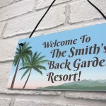 Garden Sign For Outdoor Funny Back Garden Resort Sign Lockdown Garden Sign For Outdoor Funny Back Garden Resort Sign Lockdown