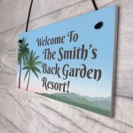 Garden Sign For Outdoor Funny Back Garden Resort Sign Lockdown Garden Sign For Outdoor Funny Back Garden Resort Sign Lockdown