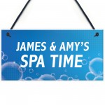 Personalised Hot Tub Sign For Outdoor Spa Time Funny Garden Sign