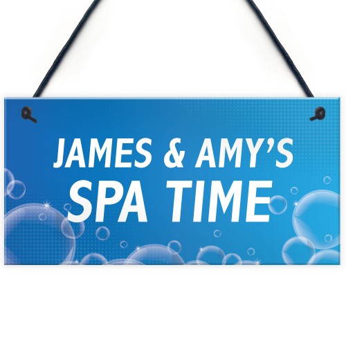 Personalised Hot Tub Sign For Outdoor Spa Time Funny Garden Sign