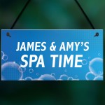 Personalised Hot Tub Sign For Outdoor Spa Time Funny Garden Sign