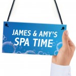 Personalised Hot Tub Sign For Outdoor Spa Time Funny Garden Sign
