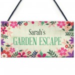 Garden Sign For Outdoor GARDEN ESCAPE Personalised Summerhouse