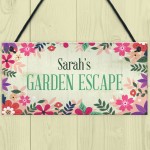 Garden Sign For Outdoor GARDEN ESCAPE Personalised Summerhouse