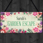 Garden Sign For Outdoor GARDEN ESCAPE Personalised Summerhouse