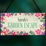 Garden Sign For Outdoor GARDEN ESCAPE Personalised Summerhouse