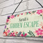 Garden Sign For Outdoor GARDEN ESCAPE Personalised Summerhouse