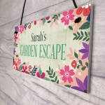 Garden Sign For Outdoor GARDEN ESCAPE Personalised Summerhouse