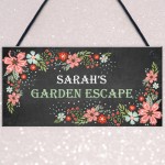 Personalised Garden Sign For Outdoors Garden Escape Sign