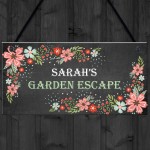 Personalised Garden Sign For Outdoors Garden Escape Sign