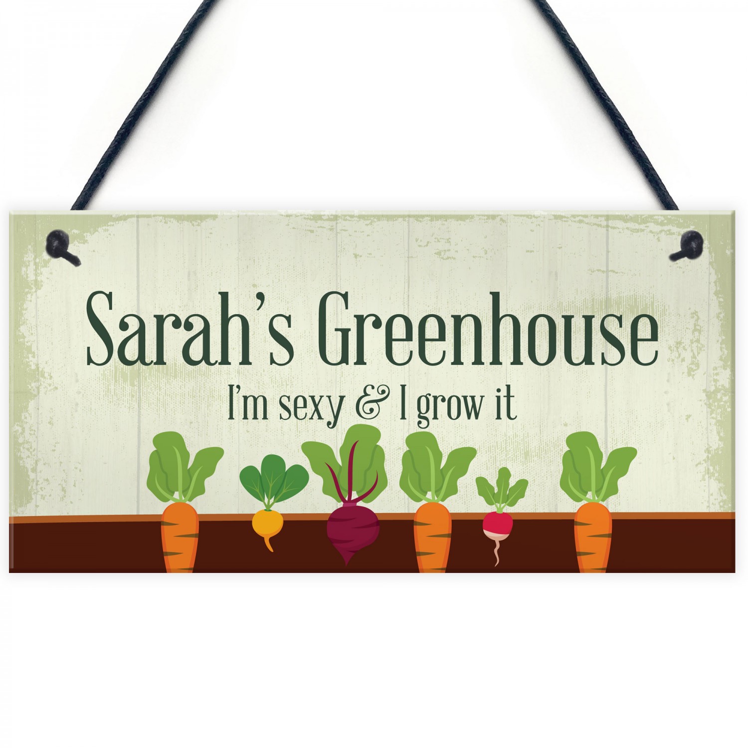 Personalised Named Sign Plaque ALLOTMENT PLOT No Shed Garden Door Greenhouse Out 