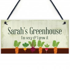 Personalised Greenhouse Sign Shed Plaque Outdoor Sign Funny