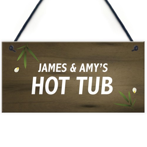 Personalised Garden Sign Hot Tub Plaque Summer House Sign