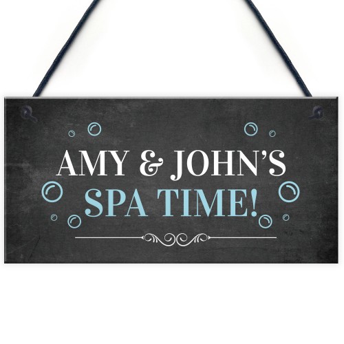 Hot Tub Accessories For Garden Outdoor Personalised Spa Sign