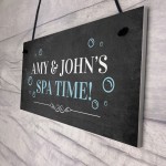 Hot Tub Accessories For Garden Outdoor Personalised Spa Sign