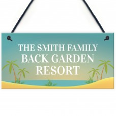 Back Garden Sign Funny Personalised Garden Sign For Outdoor