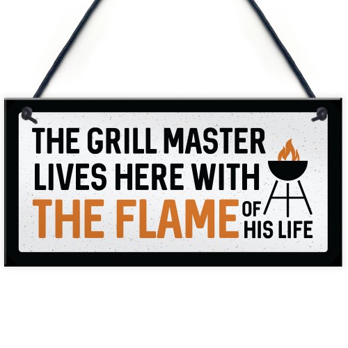 Funny BBQ Sign For Outdoor Hanging Wall Sign For Shed
