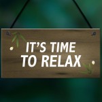 Garden Sign For Outdoor Time To Relax Novelty Hot Tub Sign Funny