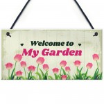 Garden Sign For Outdoor Welcome Sign Hanging Wall Door Plaque