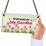 Garden Sign For Outdoor Welcome Sign Hanging Wall Door Plaque