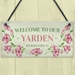 Yarden Sign For Outdoor Welcome Sign For Garden Summerhouse