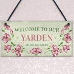 Yarden Sign For Outdoor Welcome Sign For Garden Summerhouse