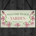 Yarden Sign For Outdoor Welcome Sign For Garden Summerhouse