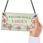 Yarden Sign For Outdoor Welcome Sign For Garden Summerhouse