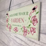 Yarden Sign For Outdoor Welcome Sign For Garden Summerhouse