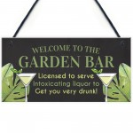 Garden Plaque For Outdoor Garden Bar Sign Alcohol Gift
