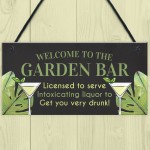 Garden Plaque For Outdoor Garden Bar Sign Alcohol Gift