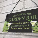 Garden Plaque For Outdoor Garden Bar Sign Alcohol Gift