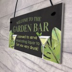Garden Plaque For Outdoor Garden Bar Sign Alcohol Gift