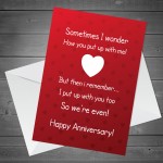 Funny Joke Anniversary Card For Men Women Boyfriend Husband Card