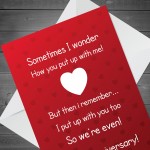 Funny Joke Anniversary Card For Men Women Boyfriend Husband Card