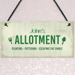 Personalised Allotment Decor Signs For Garden Novelty Greenhouse