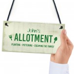 Personalised Allotment Decor Signs For Garden Novelty Greenhouse