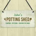 Potting Shed Personalised Hanging Garden Sign For Allotment