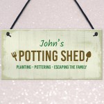 Potting Shed Personalised Hanging Garden Sign For Allotment