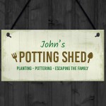 Potting Shed Personalised Hanging Garden Sign For Allotment