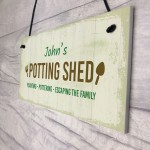 Potting Shed Personalised Hanging Garden Sign For Allotment