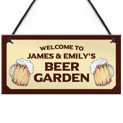 Personalised Sign For Beer Garden Novelty Home Bar Decor Sign
