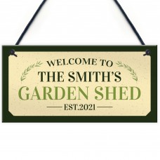 Personalised Sign For Garden Shed Novelty Garden Home Decor