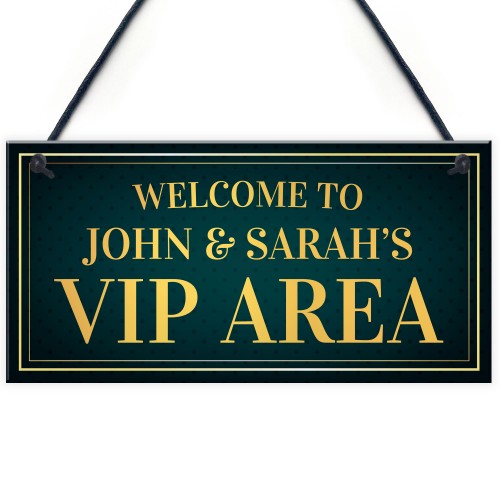 Personalised Vip Bar Sign For Home Bar Man Cave Hanging Garden