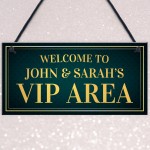 Personalised Vip Bar Sign For Home Bar Man Cave Hanging Garden